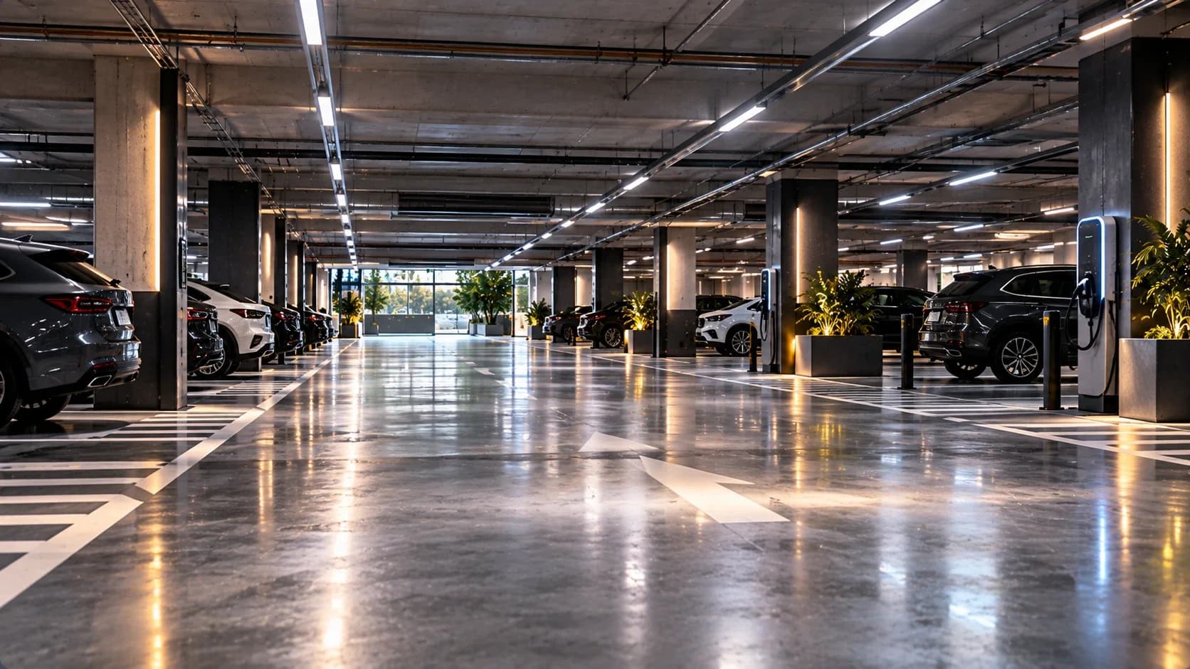 Robot de nettoyage en environnement parkings